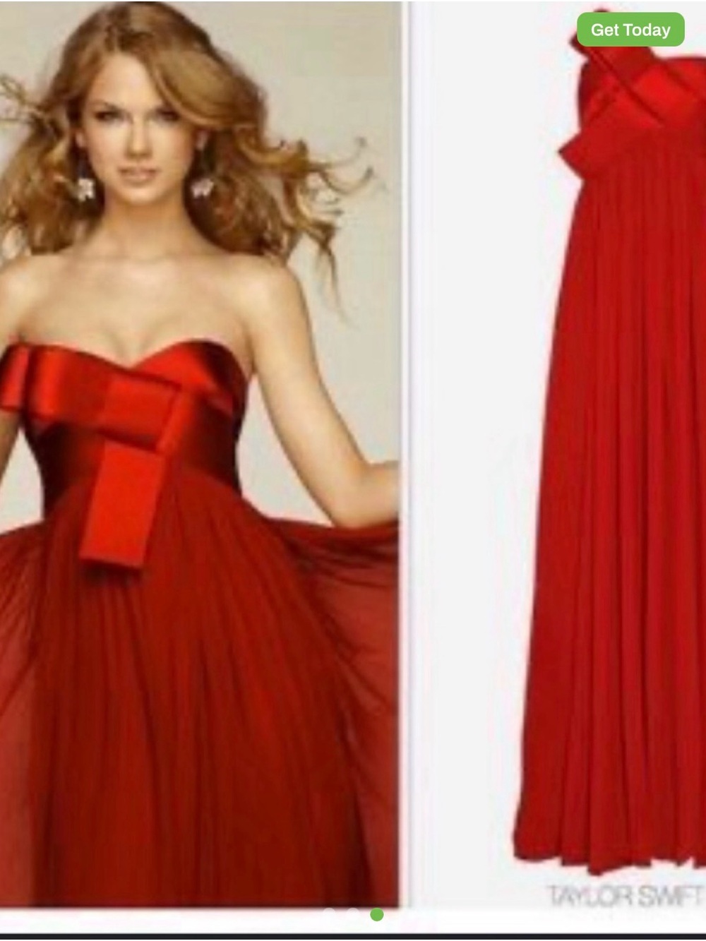 Marchesa Red Strapless Gown